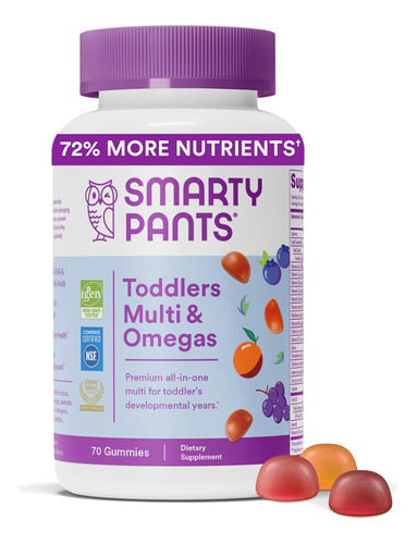 Gomas Multivitamínicas Smartypants Toddler 70 Unidades