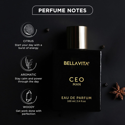 Perfume Bella Vita Luxury Ceo Man Eau De Parfum 100ml For Me - Imagem 3