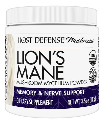 Suplemento Em Pó Host Defense Lion"s Mane, 100 Ml, 66 Unidad
