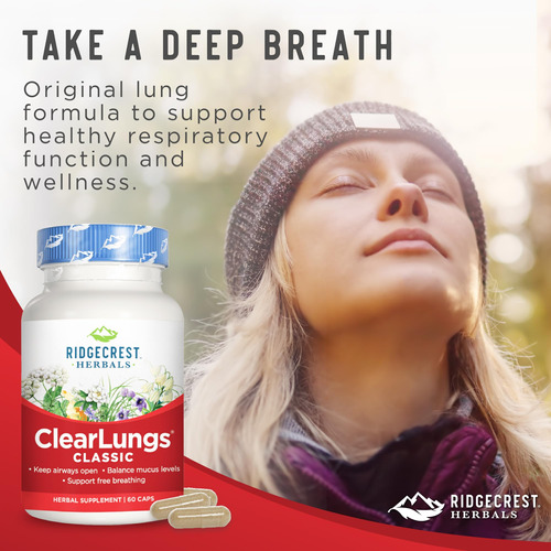 Suplemento Ridgecrest Herbals Clearlungs 60 Cápsulas - Imagem 6