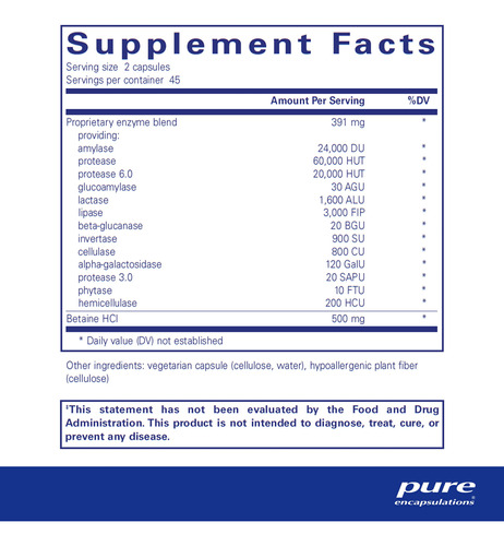 Suplemento De Encapsulamento Ultra Puro De Enzimas Digestiva - Imagem 2