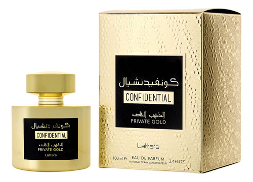 Perfume Lattafa Confidential Private Gold Eau De Parfum 100m