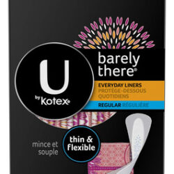 Liners U Da Kotex Barely There Absorbency 50 Unidades