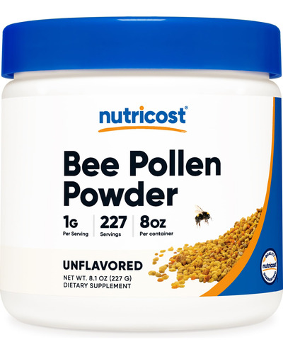 Pólen De Abelha Em Pó Nutricost 227 Porções 227 Ml Sem Glúte