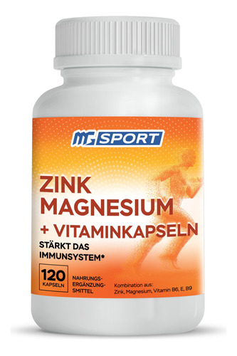 Suplemento Zmg Magnésio Zinco Com Vitaminas B6, B9 120 Cápsu