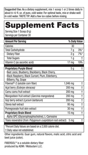 Suplemento Purity Products Perfect Purples Powder 30 Dias - Imagem 2