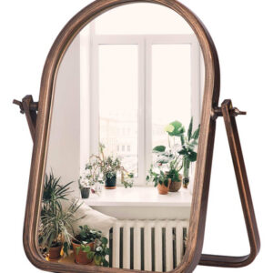 Espelho De Maquiagem Geloo Vintage Table Desk 30x20cm Bronze