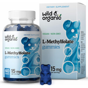 Suplemento De L-metilfolato Selvagem E Orgânico 15 Mg, Gomas