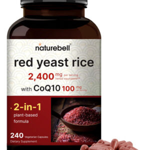 Suplemento De Arroz Com Iogurte Vermelho Naturebell 2.400 Mg