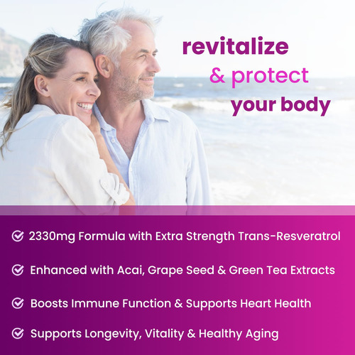 Suplemento Nutrachamps Resveratrol 1400mg Vegan 60 Cápsulas - Imagem 5