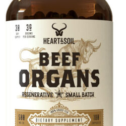 Suplemento Heart & Soil Beef Organs Complex 180 Cápsulas