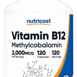Suplemento Nutricost Vitamina B12 2000mcg 120 Cápsulas