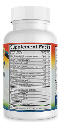 Multivitamínico Divine Health Enhanced 120 Cápsulas Vegetais - Imagem 2