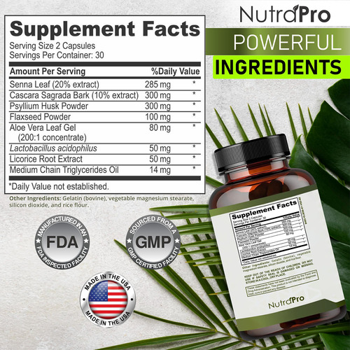 Colon Cleanse Nutrapro 15 Dias Com Probióticos 60 Cápsulas - Imagem 6