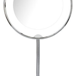 Espelho De Maquiagem 10x Magnify 8 Polegadas Ventosa Led Whi