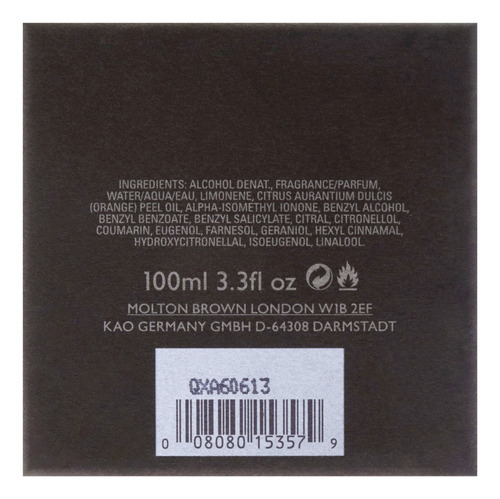Molton Brown Laranja & Bergamota Eau De Parfum Spray 3.4 Oz - Imagem 7