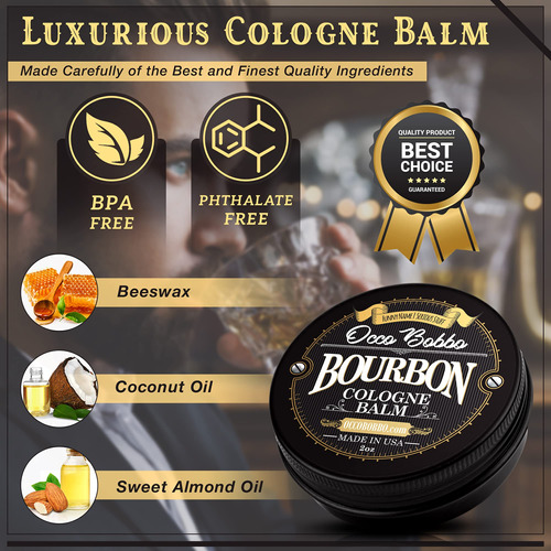 Colônia Sólida Occo Bobbo Bourbon E Sândalo 60ml Para Homens - Imagem 5