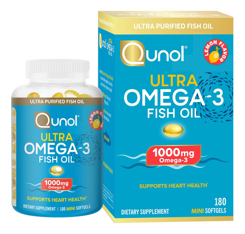 Suplementos Qunol Omega 3 Óleo De Peixe 1000 Mg Epa + Dha 18