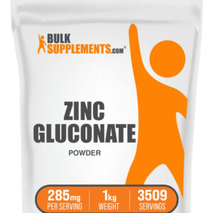 Gluconato De Zinco Em Pó Bulksupplements.com 1kg - Vegan