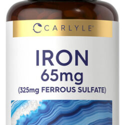 Suplemento Carlyle Iron Ferrous Sulfate 65mg 400 Comprimidos