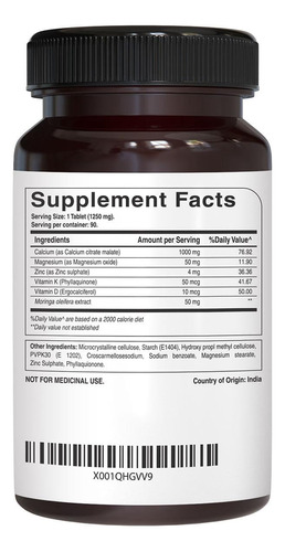 Suplemento De Cálcio Pure Nutrition Ultra Calcium Citrate 10 - Imagem 7