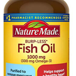 Óleo De Peixe Nature Made Burp-less 1000 Mg De Ômega-3 60 Cá