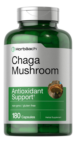 Suplemento Em Cápsulas De Cogumelos Horbaach Chaga 180 Unida