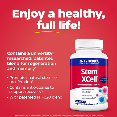 Suplemento Enzymedica Stem Xcell 60 Cápsulas - Imagem 4