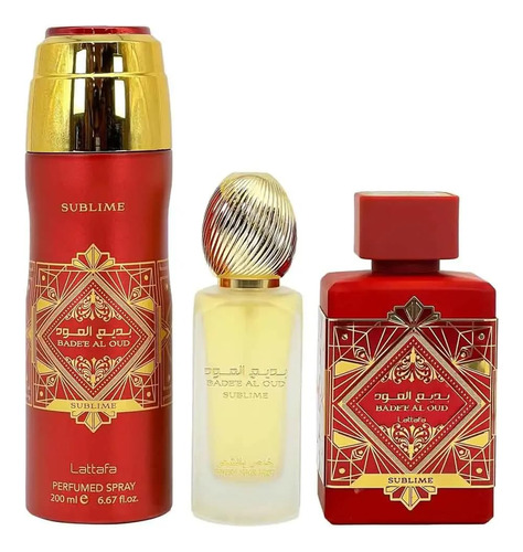 Perfume Lattafa Badee Al Oud Sublime, 100 Ml, Conjunto Único - Imagem 2