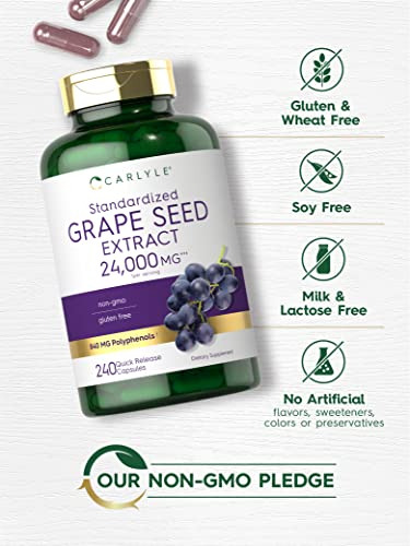 Suplemento De Extrato De Semente De Uva Carlyle 24.000 Mg 24 - Imagem 8