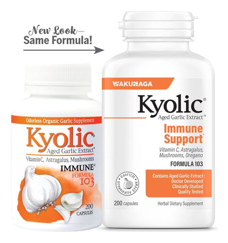 Suplemento Kyolic Aged Alho Extract Formula 103 200 Cápsulas - Imagem 5