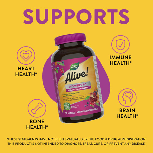Multivitamínico Nature's Way Alive! Gomas Femininas Com Mais - Imagem 4