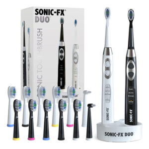Escova De Dentes Elétrica Sonic-fx Duo Com 14 Cabeças De Esc