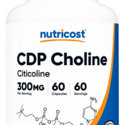 Suplemento Nutricost Cdp Colina (citicolina) 300 Mg 60 Cápsu