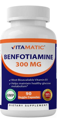 Suplemento Vitamínico Benfotiamina 300mg 90 Cápsulas Vegetar