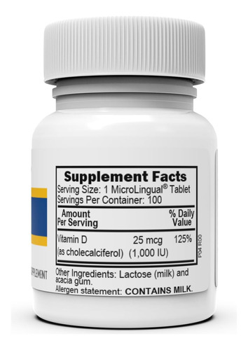 Comprimidos De Vitamina D3, Fonte Superior, 1000 Ui, 100 Uni - Imagem 2