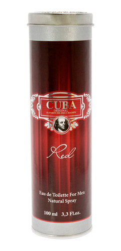 Cuba Red By Cuba Para Homens - Spray Edt De 3,3 Onças
