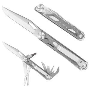 Canivete De Bolso Multiferramenta Rocktol 12 Em 1 Banhado A
