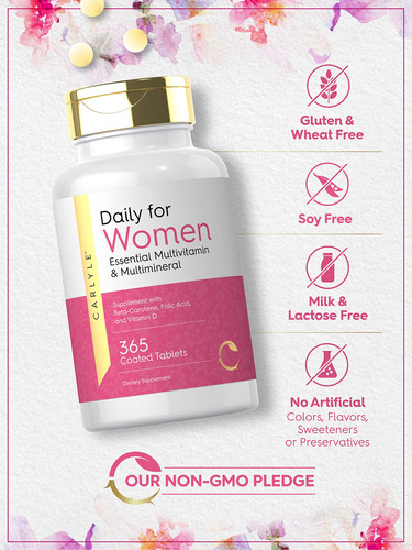 Suplemento Diário Carlyle Para Mulheres, Multivitamínico 365 - Imagem 4