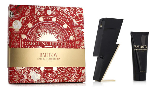 Perfume Carolina Herrera Bad Boy Eau De Toilette 100ml 2pc