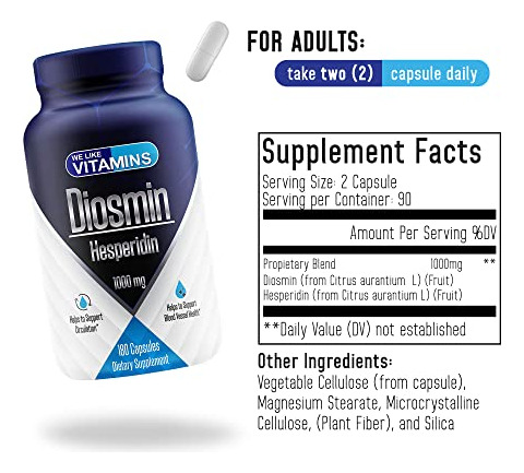 Suplemento Que Gostamos: Vitaminas, Diosmina, Hesperidina, - Imagem 2