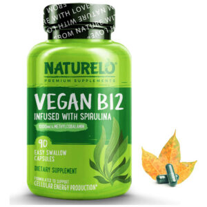 Suplemento Naturelo Vegan B12 Metil B12 1000mcg 90 Cápsulas