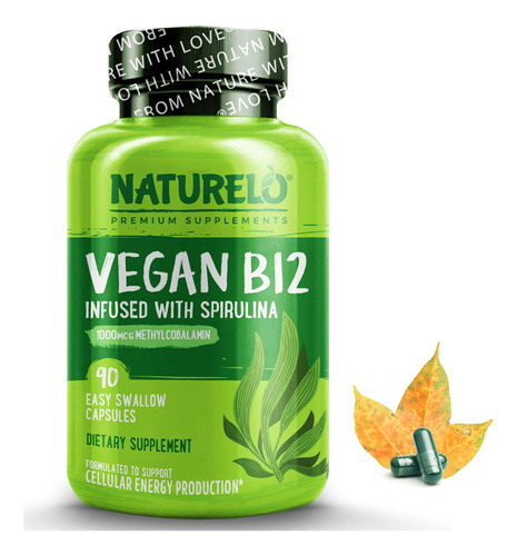 Suplemento Naturelo Vegan B12 Metil B12 1000mcg 90 Cápsulas