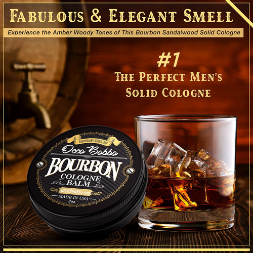 Colônia Sólida Occo Bobbo Bourbon E Sândalo 60ml Para Homens - Imagem 3