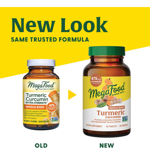 Suplemento Megafood Turmeric Curcumin Extra Strength 60 Comp - Imagem 2