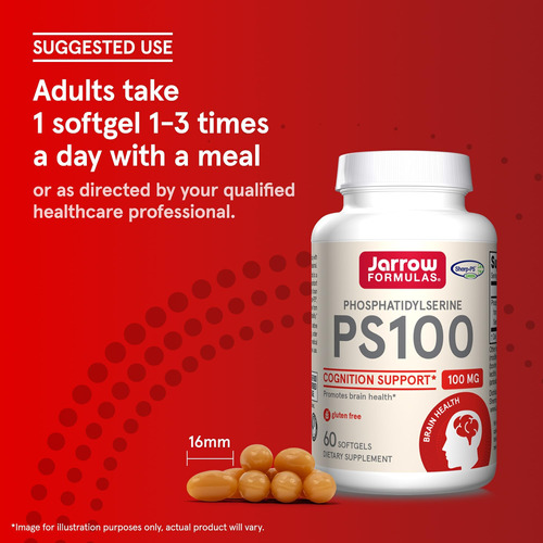 Jarrow Formulas Ps100 Fosfatidilserina 100 Mg, Suplemento Di - Imagem 7