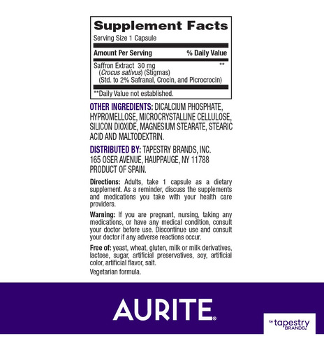 Suplemento: Saffron Aurite, Controle Do Estresse, Suporte Ao - Imagem 6