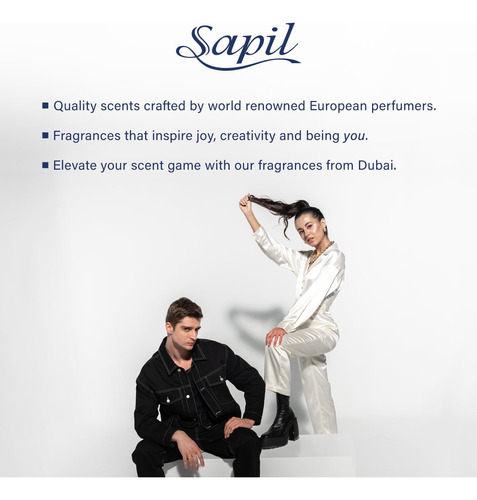 Perfume Sapil Solid Black Para Homens Edt 100ml - Imagem 3