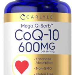 Suplemento Carlyle Coq10 600 Mg Mega Q-sorb 60 Cápsulas Gela