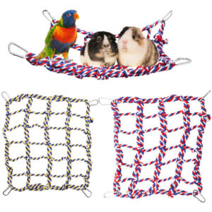 Pacote De 2 Redes De Corda De Escalada Para Pássaros, Hamste